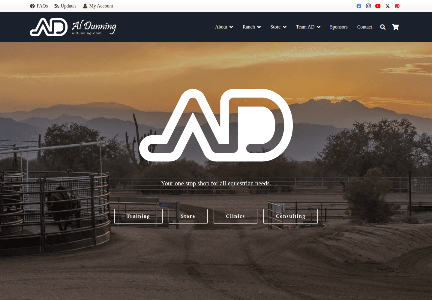 Al Dunning / Almosta Ranch website homepage