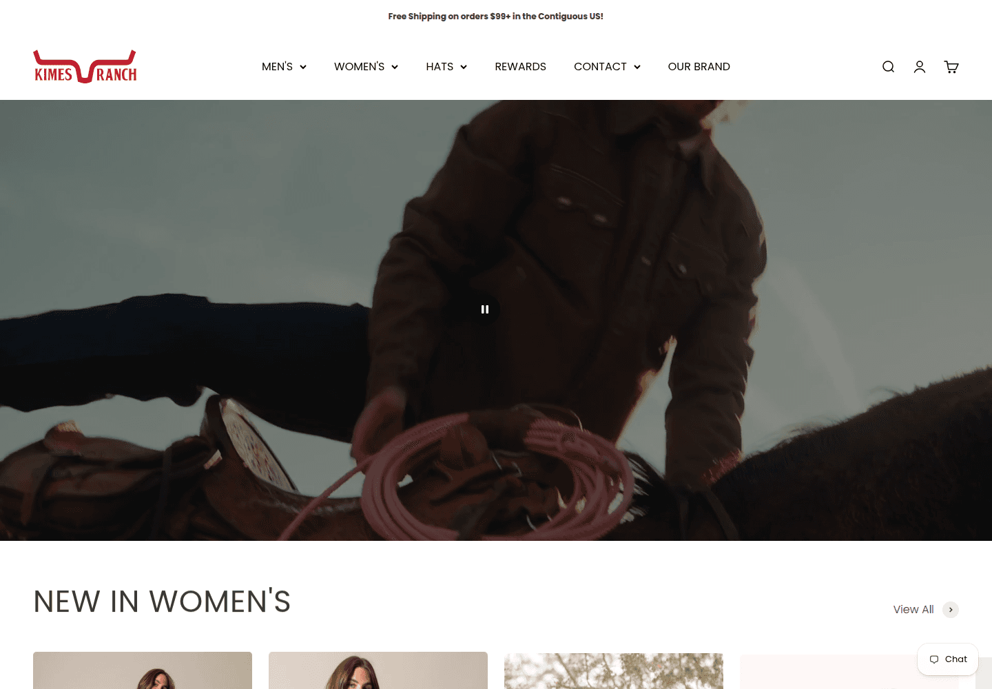 Kimes Ranch website homepage