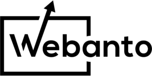 WebAntos bold, black, minimalist logo symbolizing unique visual branding.