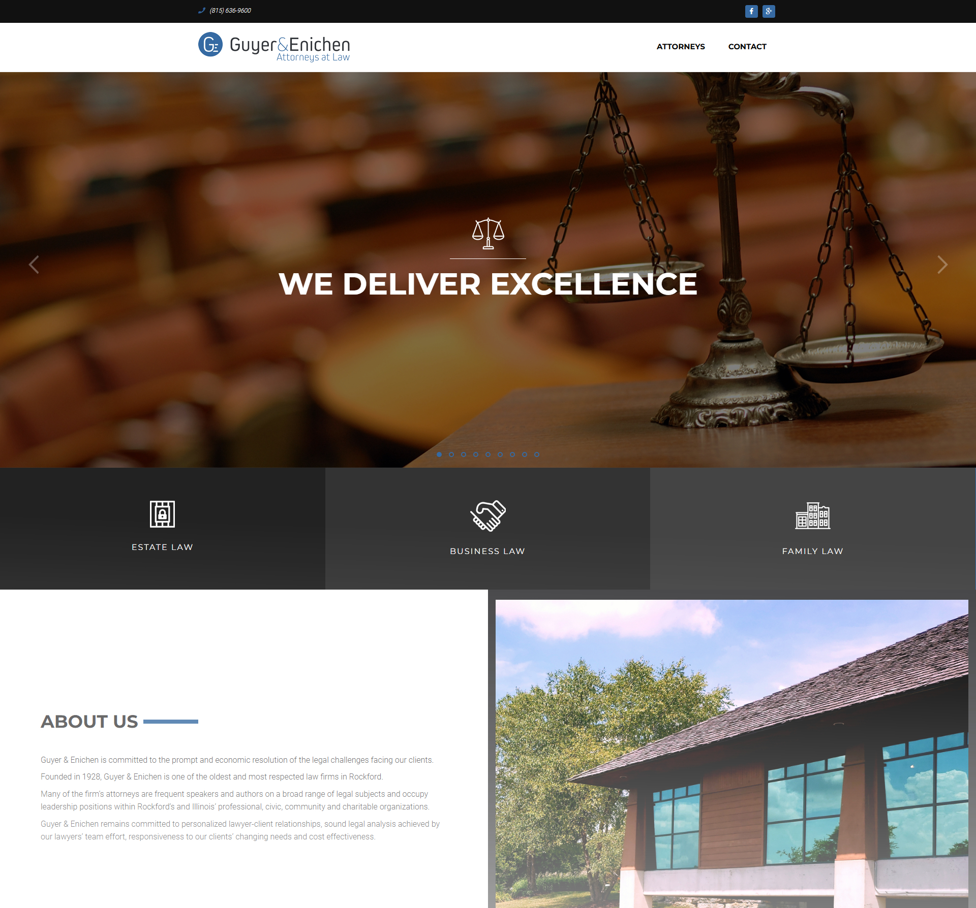 Professional Gugler-Enrichen website showcasing legal services and corporate excellence.