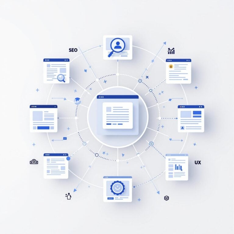 Infographic detailing key components and technology integration in digital workspaces.